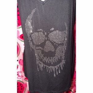 🖤 Vocal Rhinestone Skull Cami